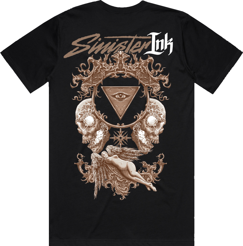 Fallen Angel Tee back artwork flat
