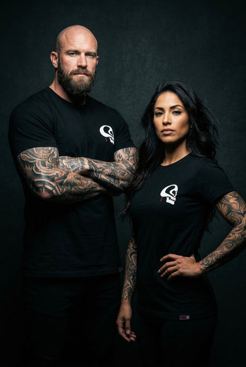 Fallen Angel Tee front, studio pair