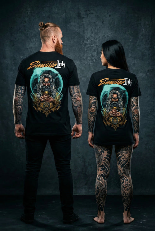 Odin Tee back print, studio pair