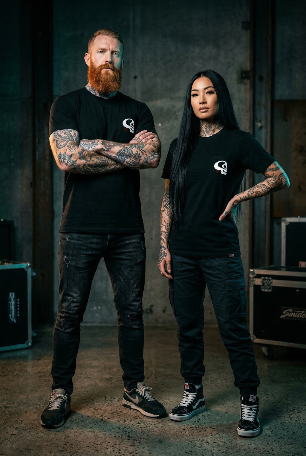 Odin Tee front, studio pair