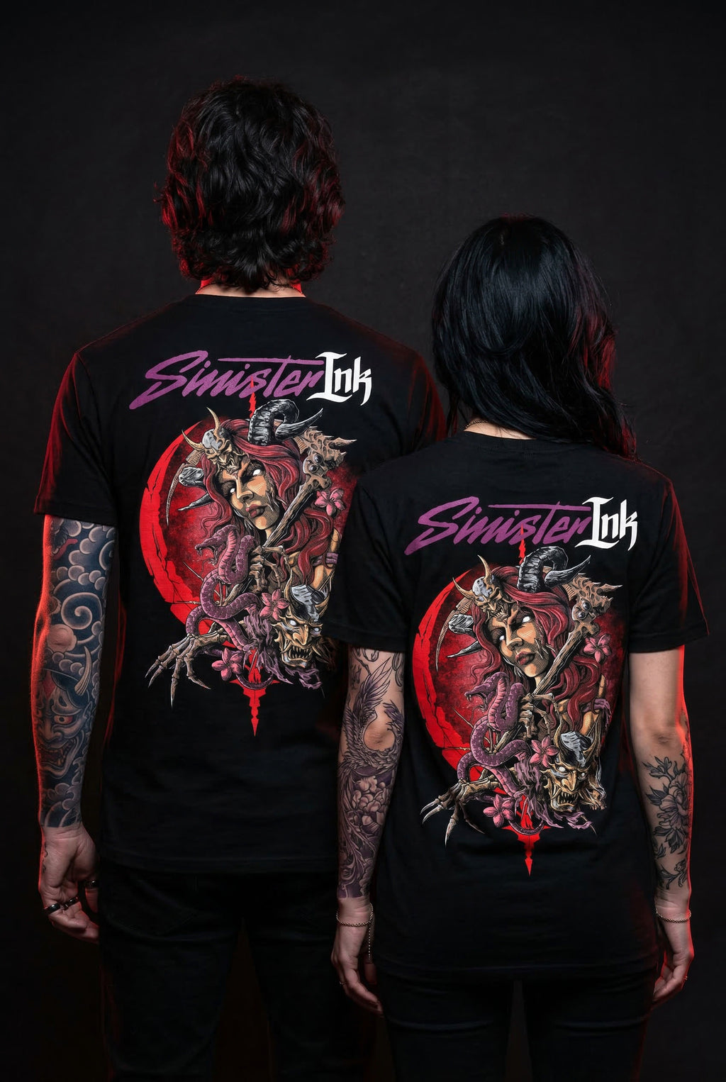 Succubus Tee back print, studio pair