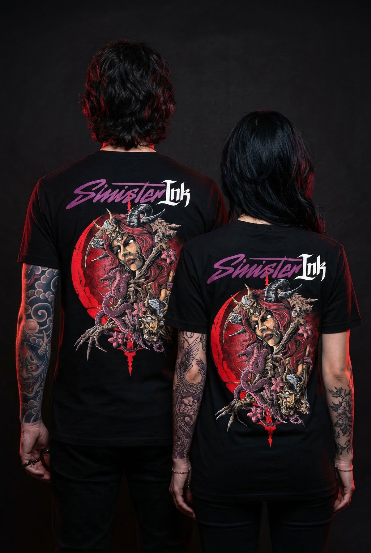 Succubus Tee back print, studio pair
